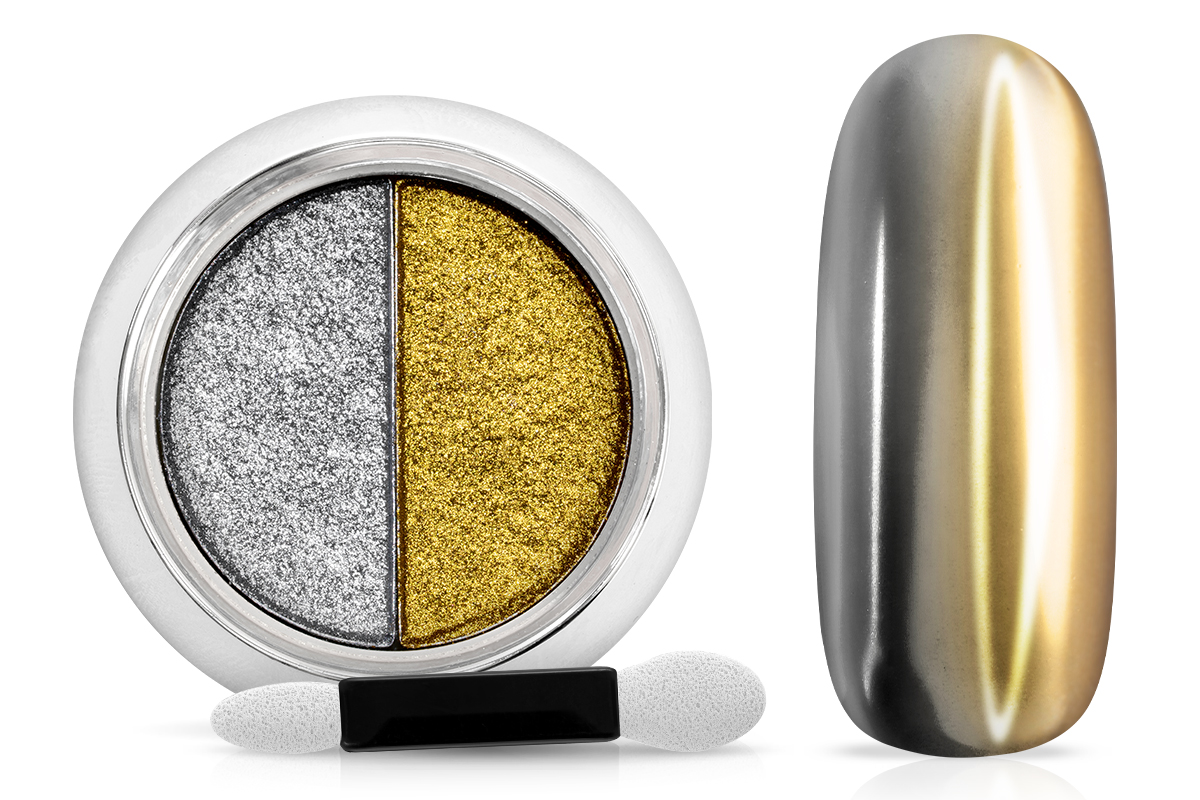 Jolifin Mirror-Chrome Compact Pigment - silver & gold