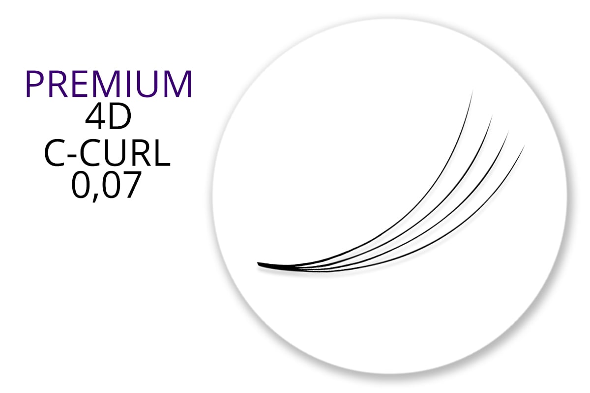 Premium MixBox - 4D Wimpernfächer C-Curl 0,07