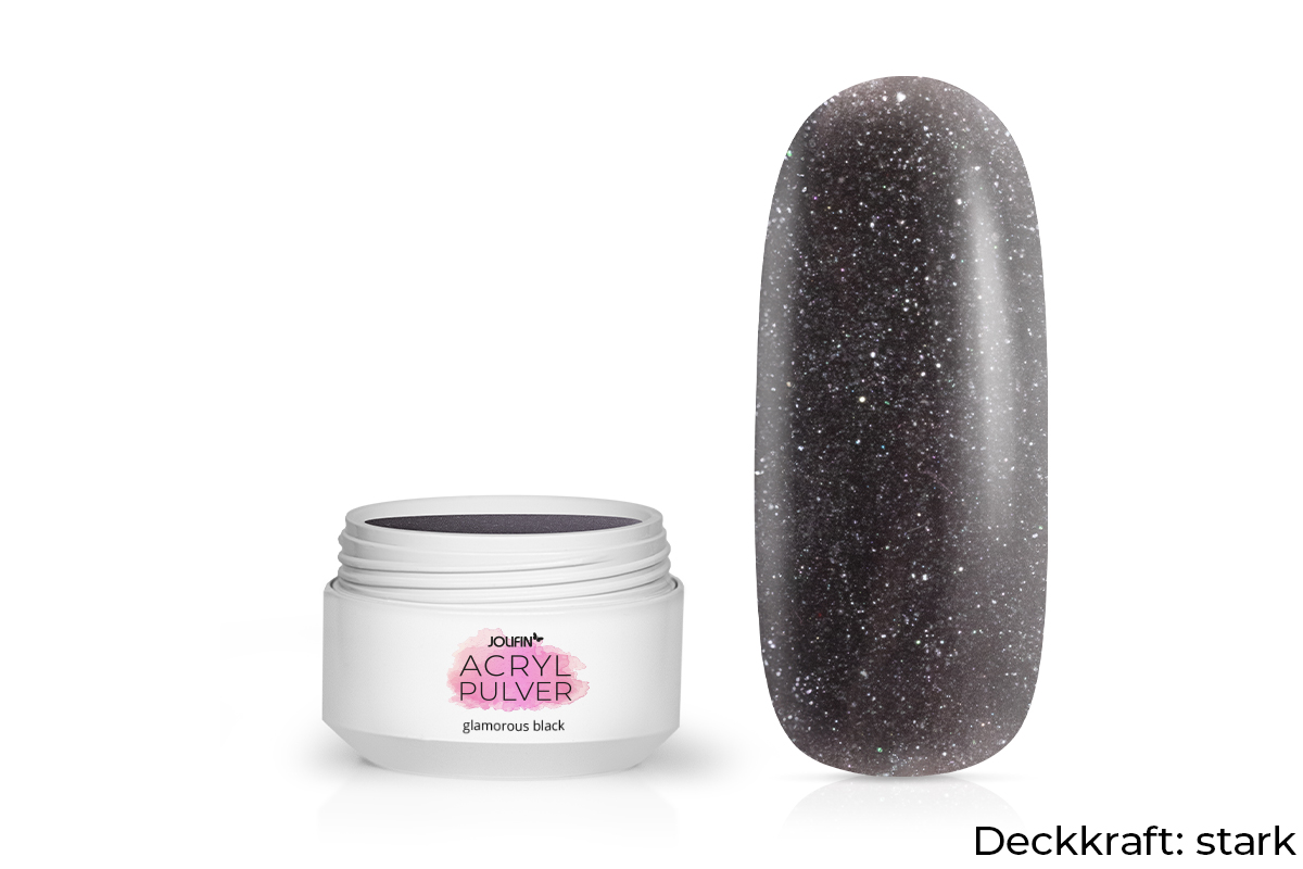 Jolifin acrylic colour powder - glamorous black 5g