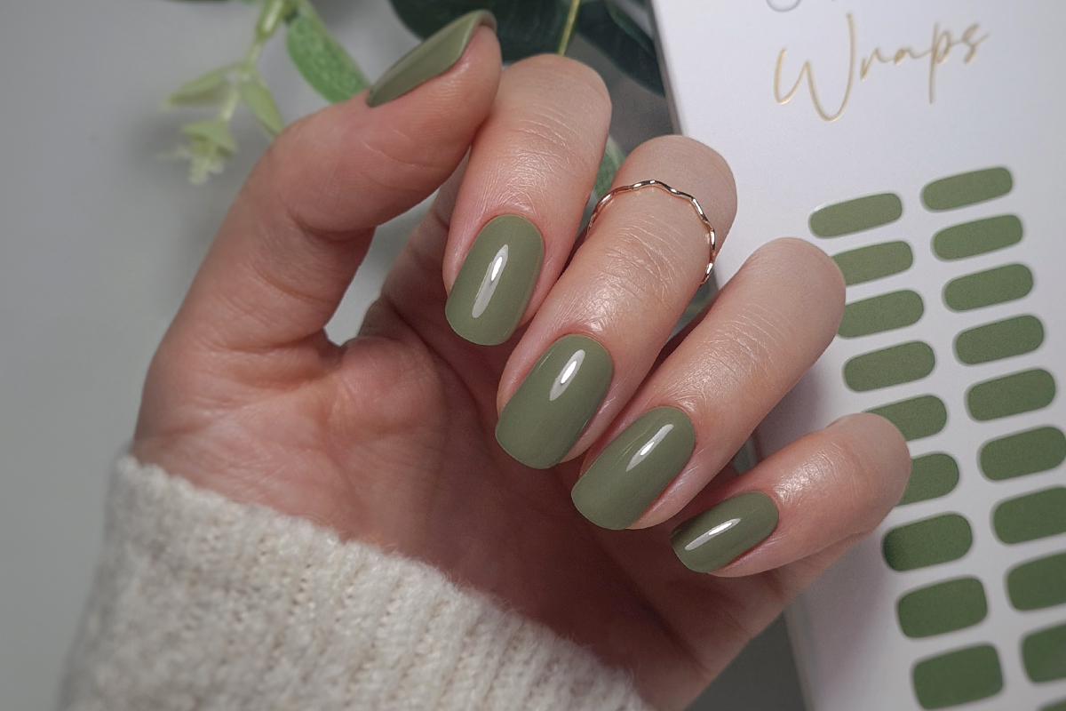 Jolifin LAVENI UV Gel-Wraps - navy green