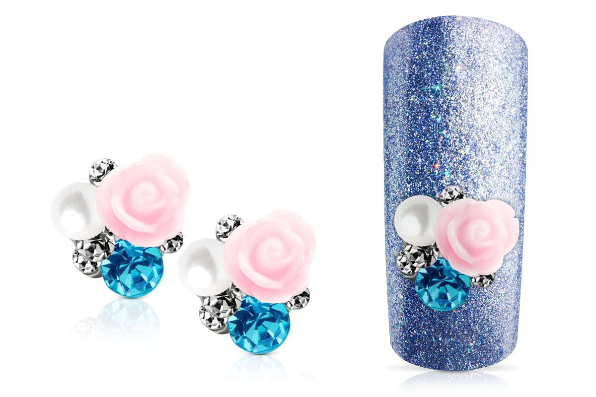 Jolifin Overlay Sapphire Strass mit Rose