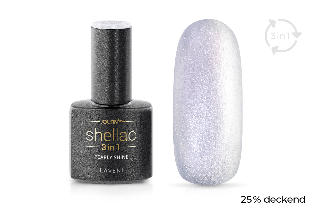 Jolifin LAVENI 3in1 Shellac - pearly shine 10ml