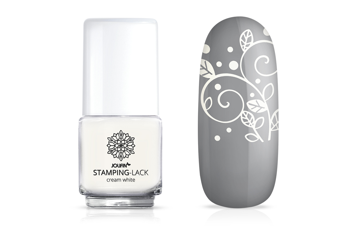 Jolifin Stamping-Lack - cream white 12ml