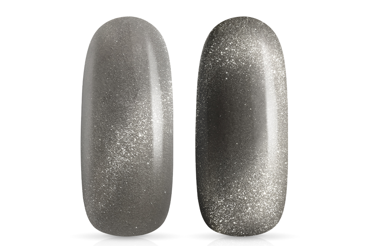 Jolifin LAVENI Shellac PeelOff - Cat-Eye 9D silver & grey 10ml