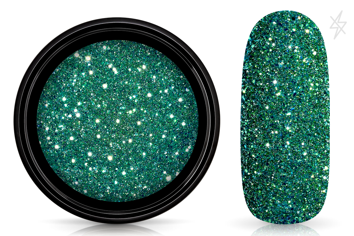 Jolifin LAVENI FlashOn Glitterpuder - golden türkis