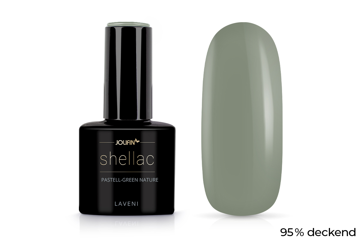 Jolifin LAVENI Shellac - pastell-green nature 10ml