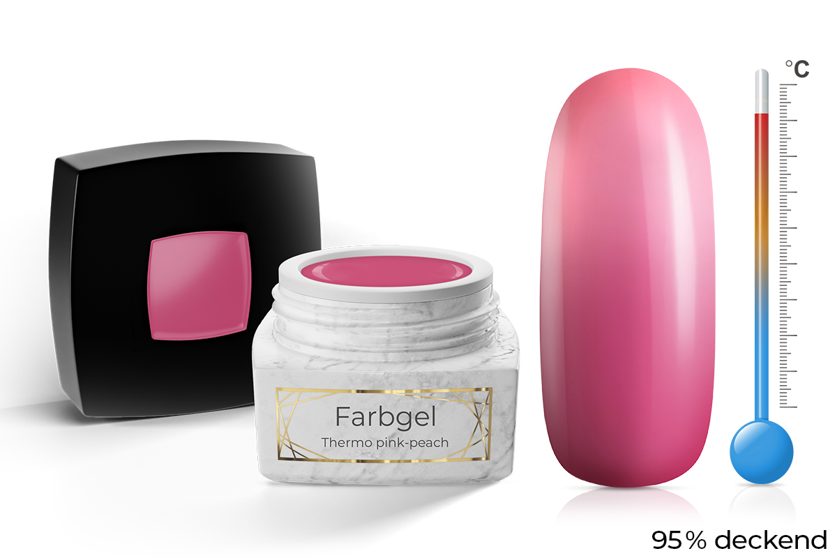 Jolifin LAVENI PRO Farbgel - Thermo pink-peach 5ml