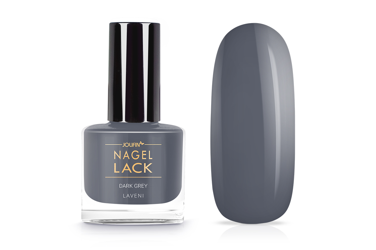 Jolifin LAVENI Nagellack - dark grey 9ml