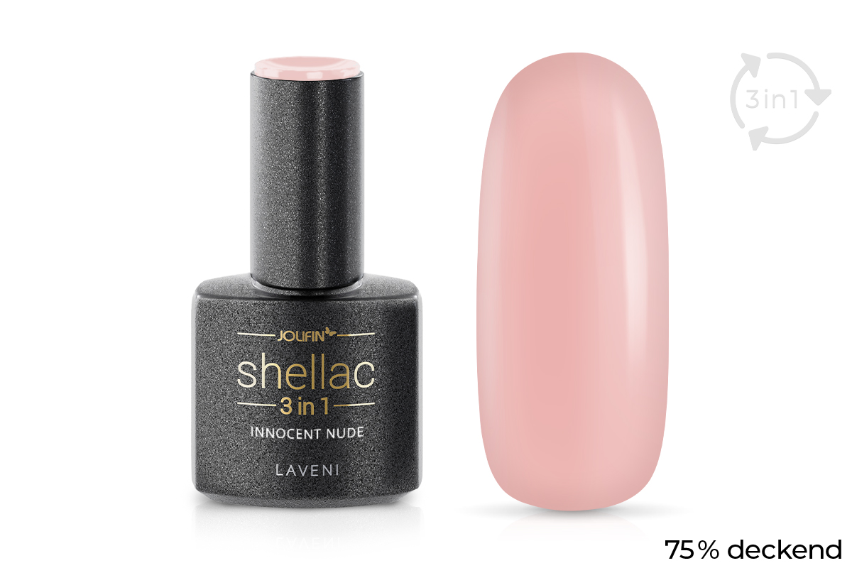 Jolifin LAVENI 3in1 Shellac - innocent nude 10ml