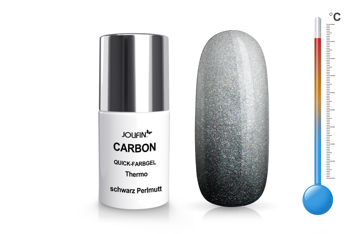 Jolifin Carbon Quick-Farbgel Thermo schwarz perlmutt 11ml