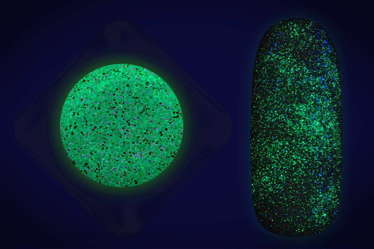Jolifin Nightshine Glitterpuder - pastell-mint
