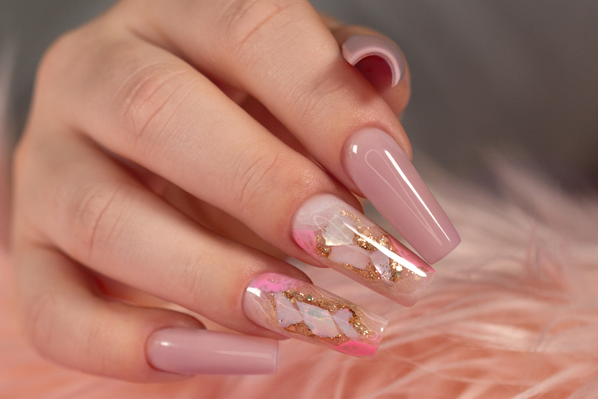 Jolifin Perlmutt Nailart - rosy seashell