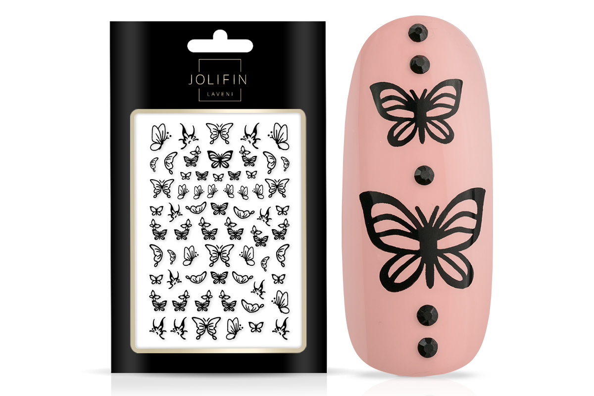 Jolifin LAVENI XL Sticker - Butterfly black 1