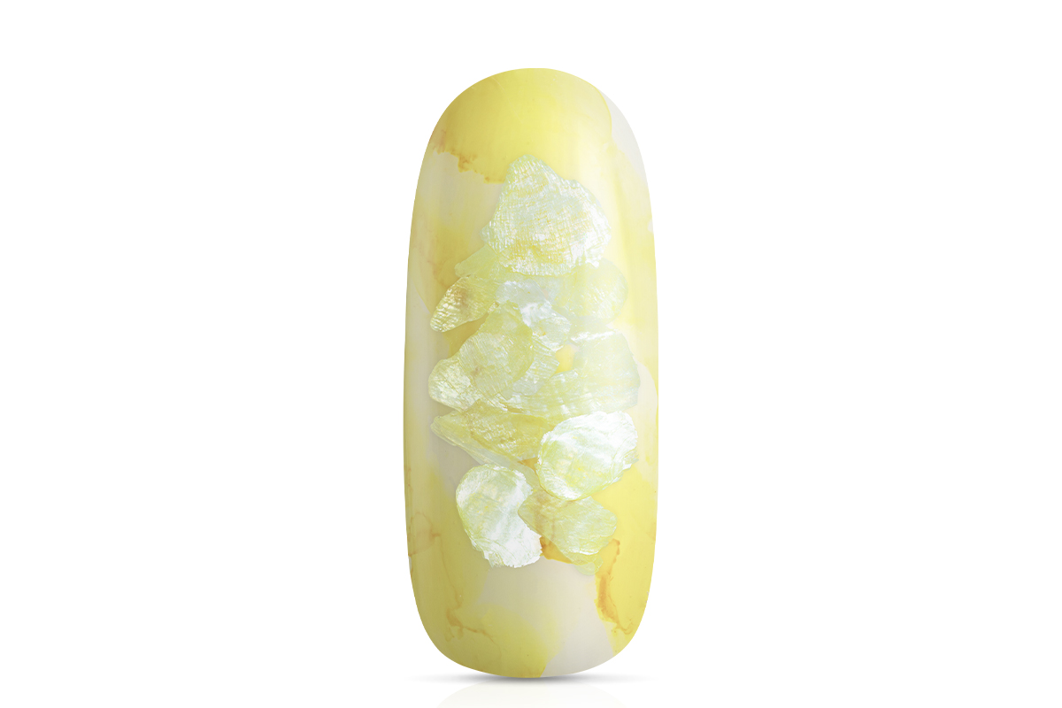 Jolifin Mother of Pearl Nail Art - pastel-yellows seashell