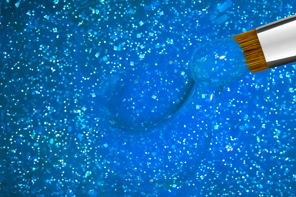 Jolifin Farbgel neon-blue Glitter 5ml