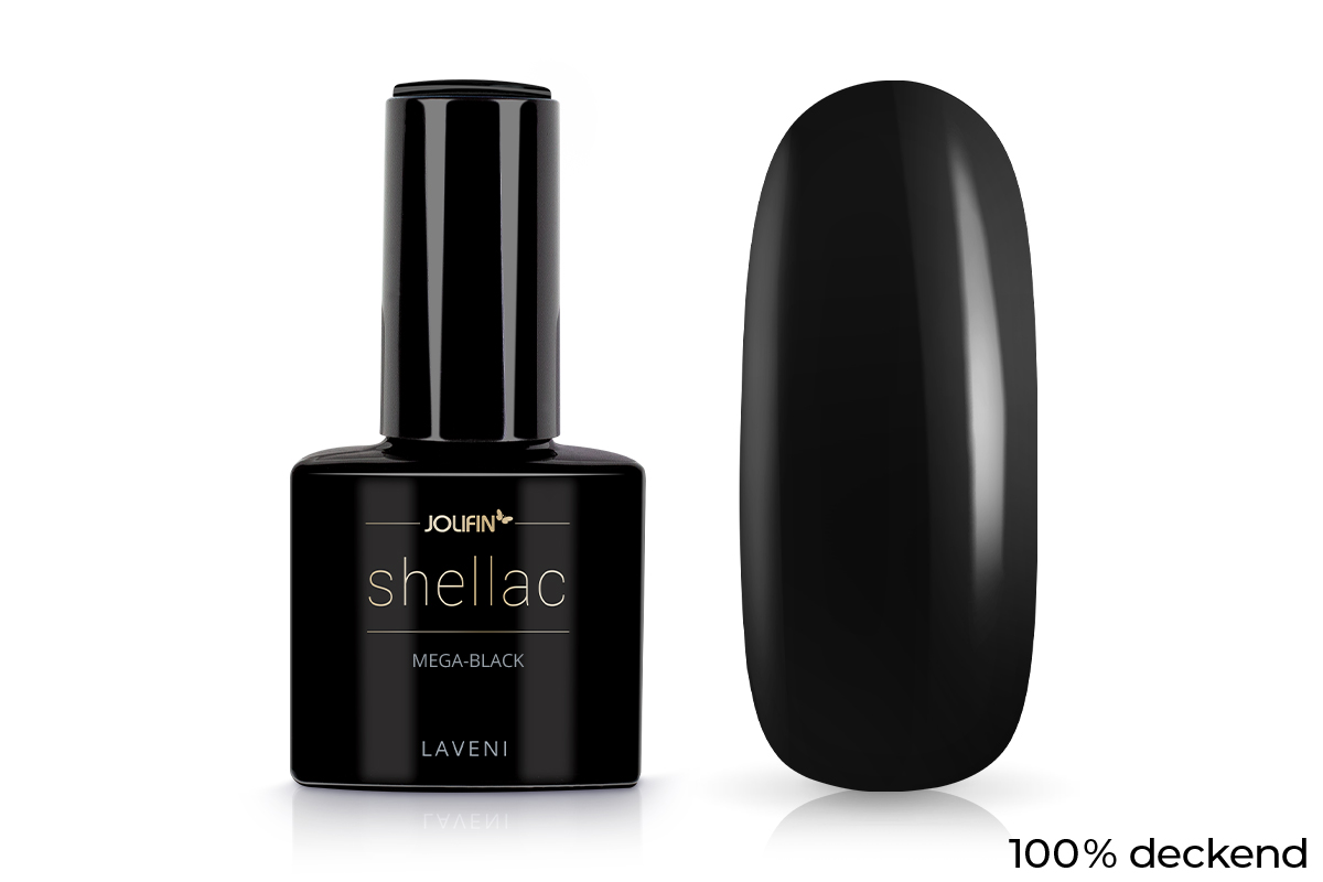 Jolifin LAVENI Shellac - mega-black 10ml