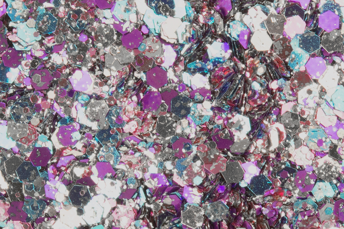 Jolifin LAVENI Glitter Powder Silver Glam - rosy-blue