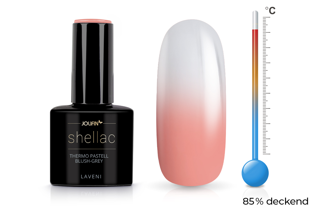 Jolifin LAVENI Shellac - Thermo pastell blush-grey 10ml
