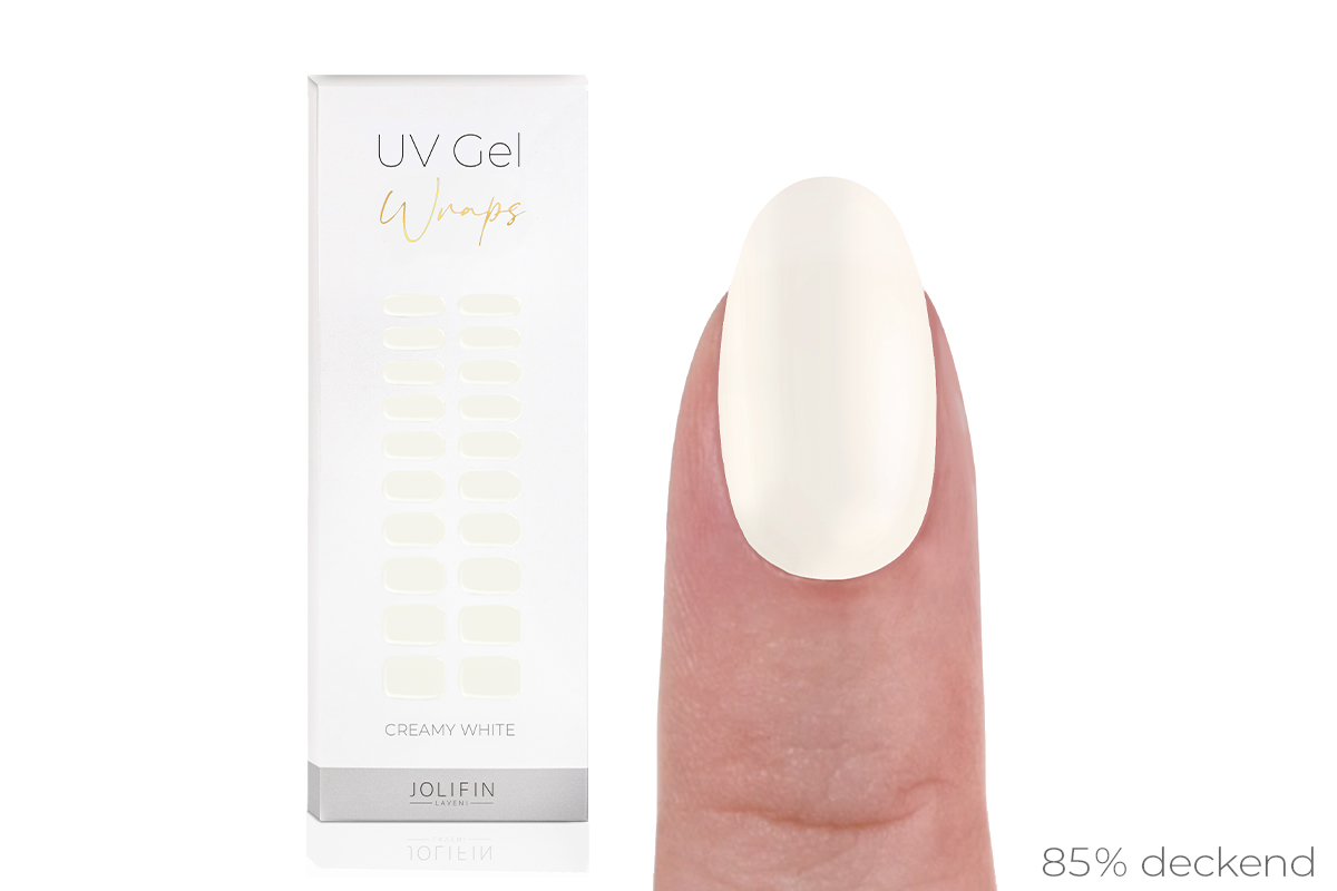 Jolifin LAVENI UV Gel-Wraps - creamy white