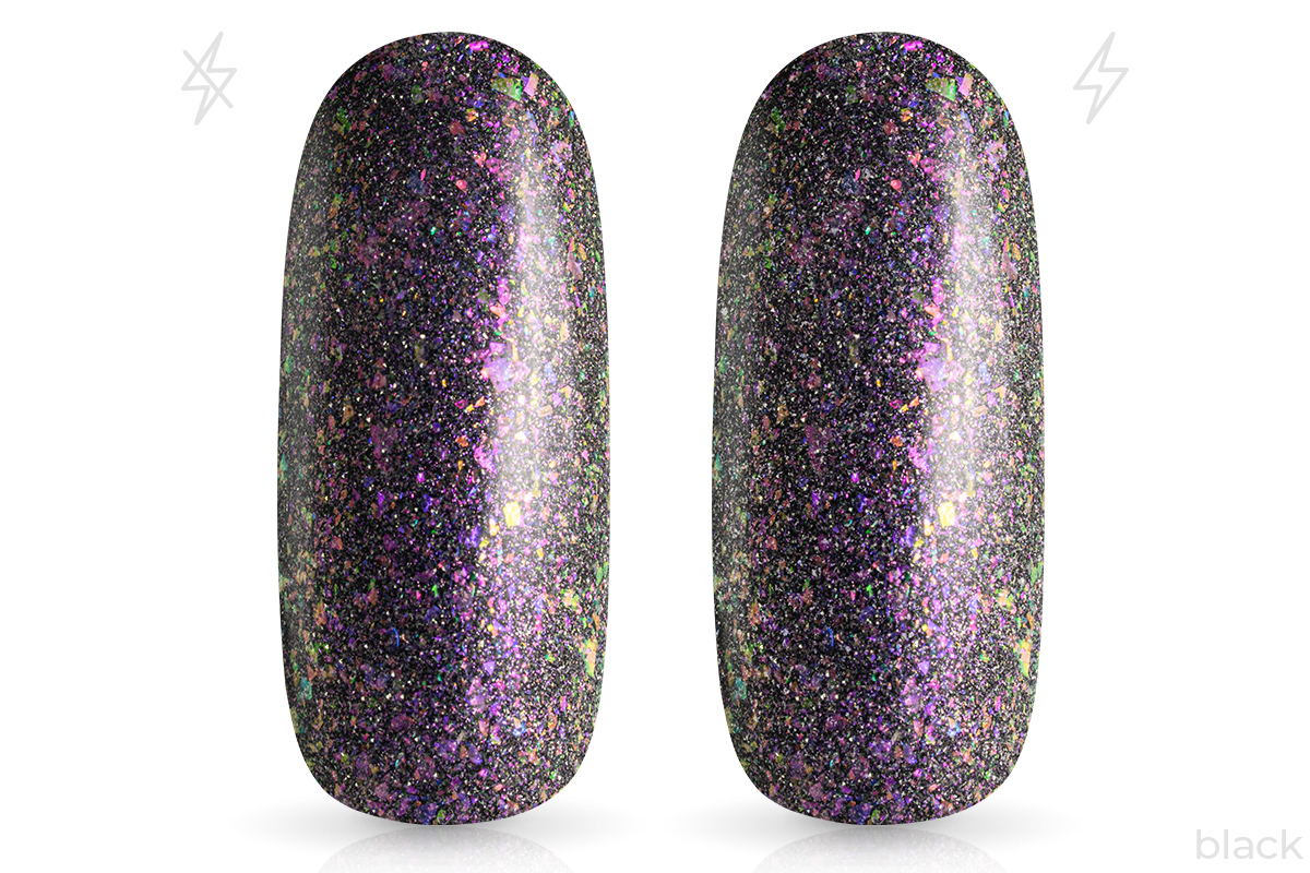 Jolifin LAVENI Shellac - FlashOn purple galaxy Flakes 10ml
