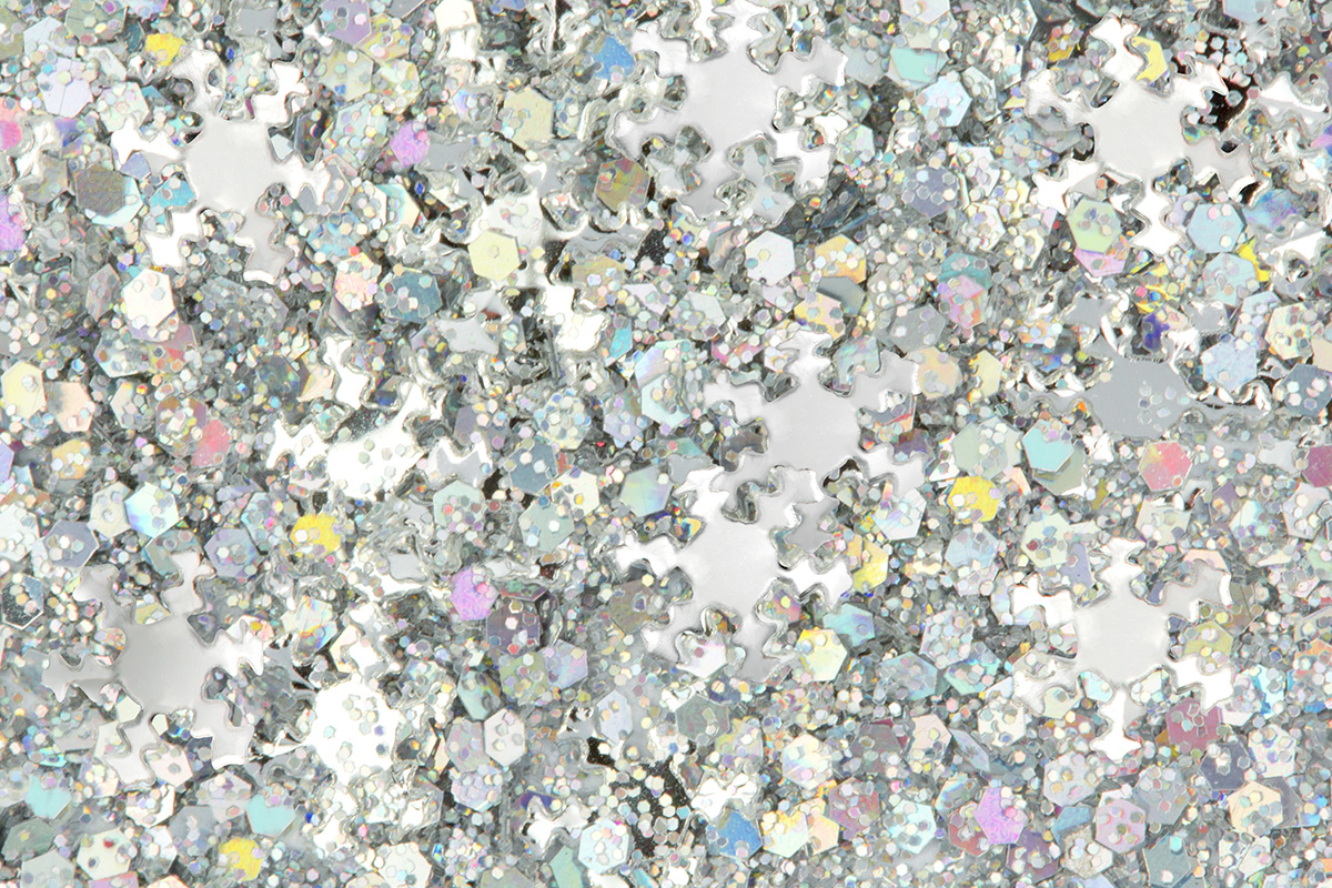 Jolifin Snowflake Glitter - silver