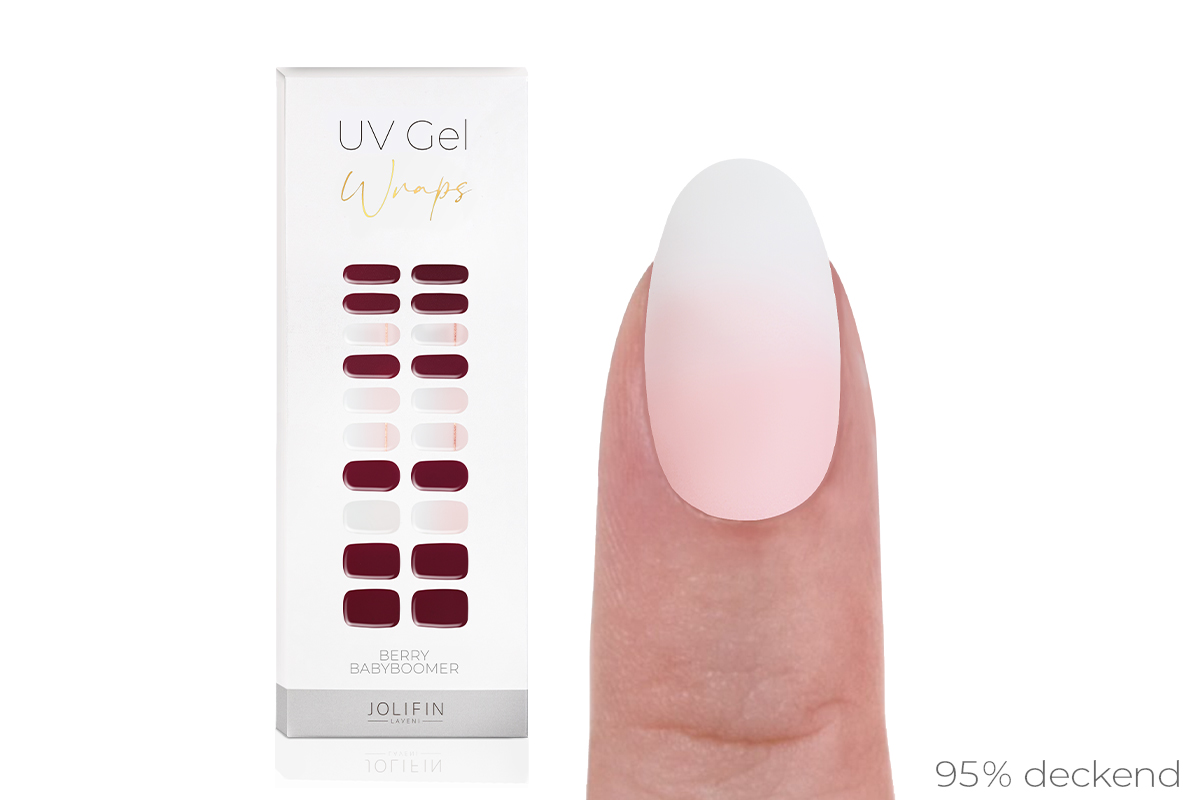 Jolifin LAVENI UV Gel-Wraps - berry babyboomer