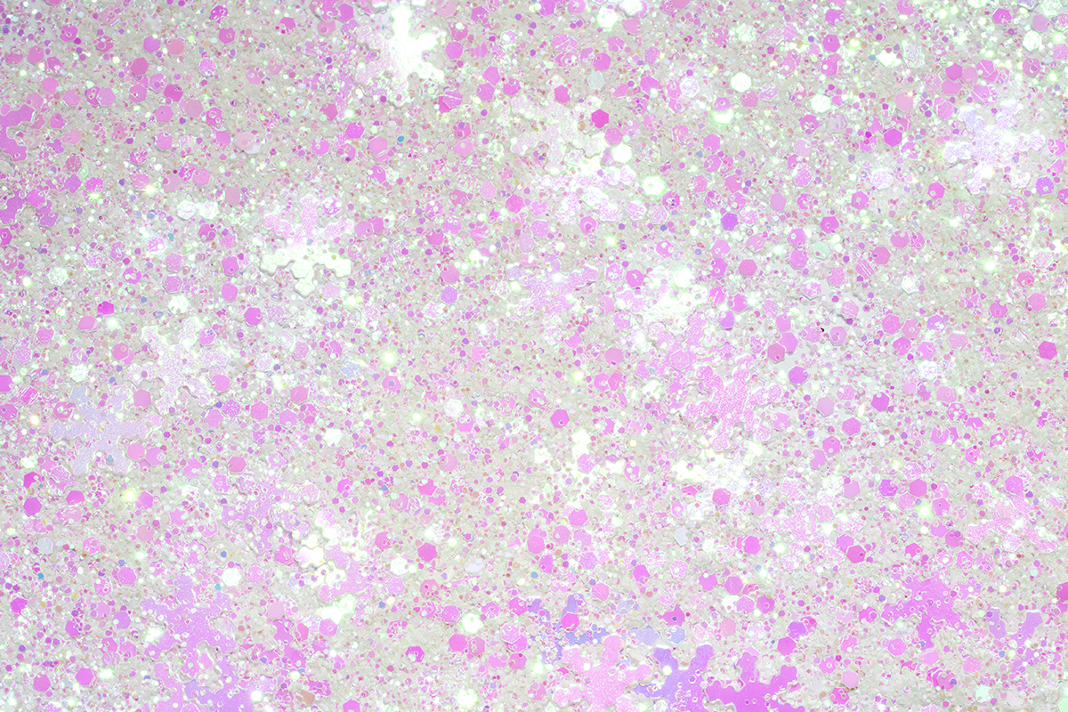 Jolifin Snowflake Glitter - white aurora