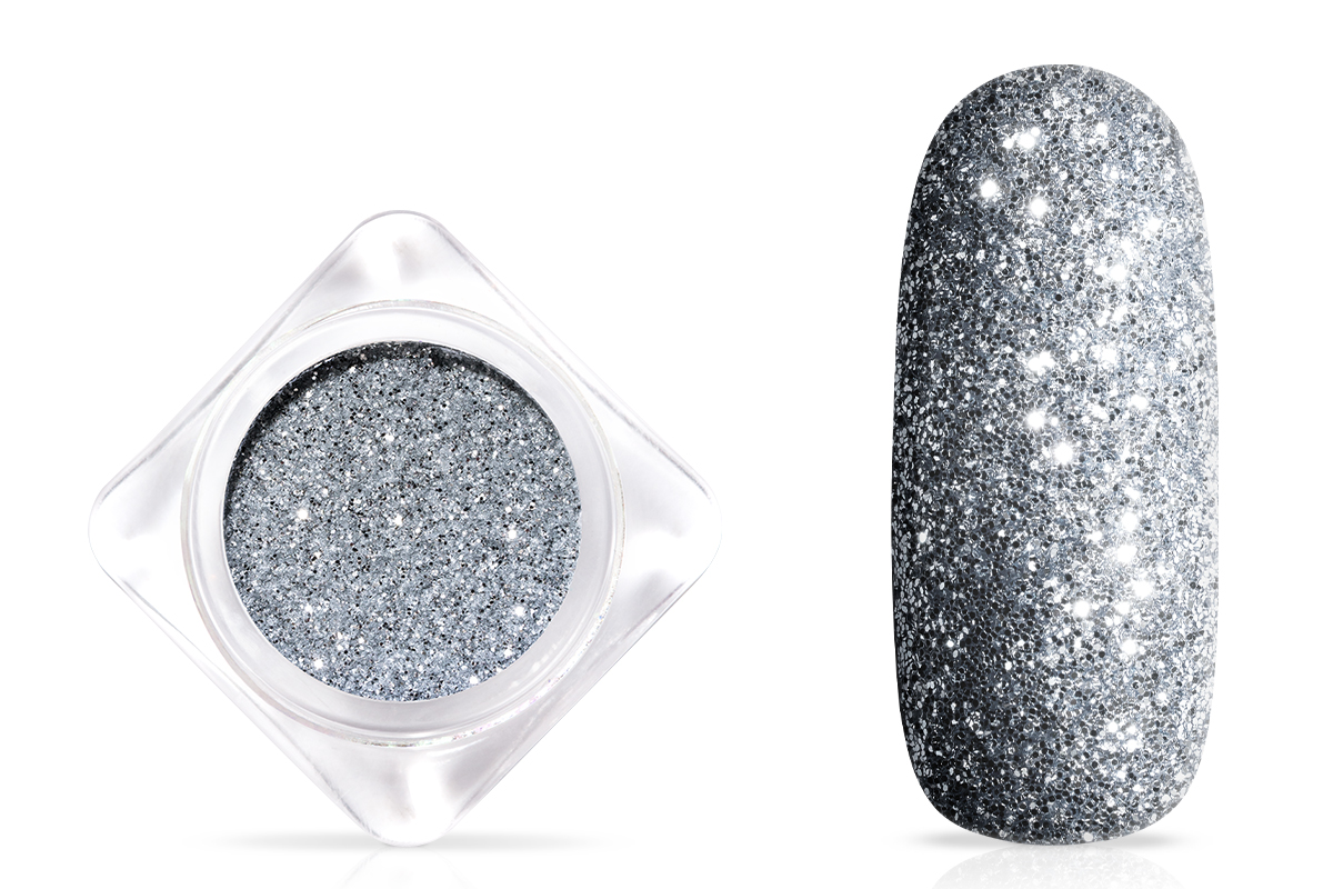 Jolifin glitter powder - silver star