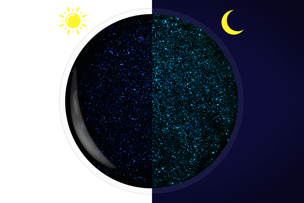 Jolifin LAVENI Shellac - nightshine blue night 10ml