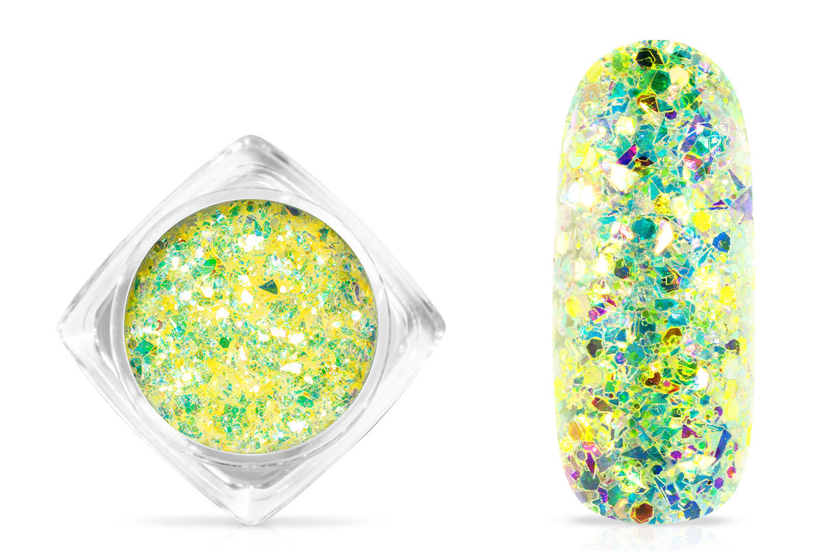 Jolifin Aurora Flakes Glittermix - yellow