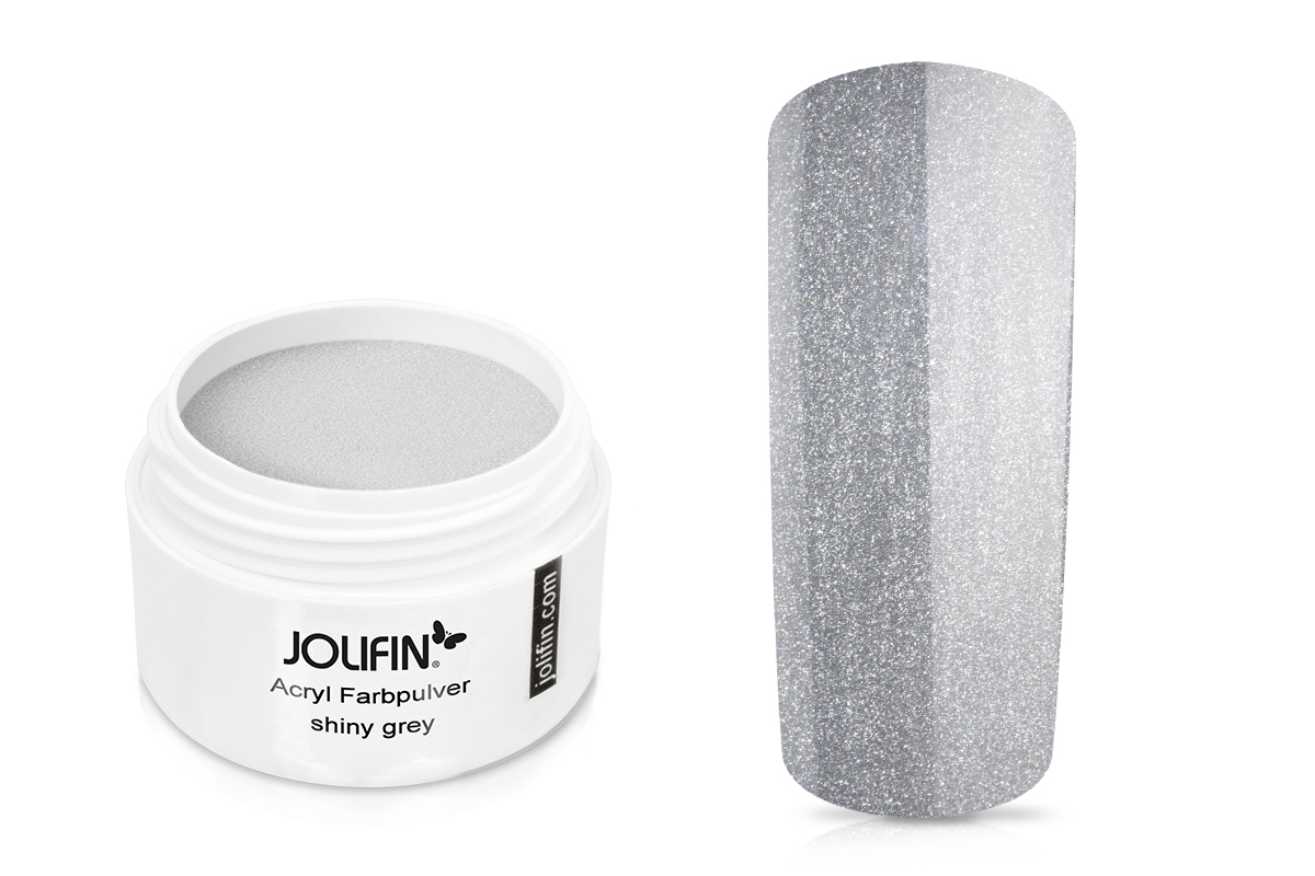 Jolifin Acryl Farbpulver - shiny grey 5g