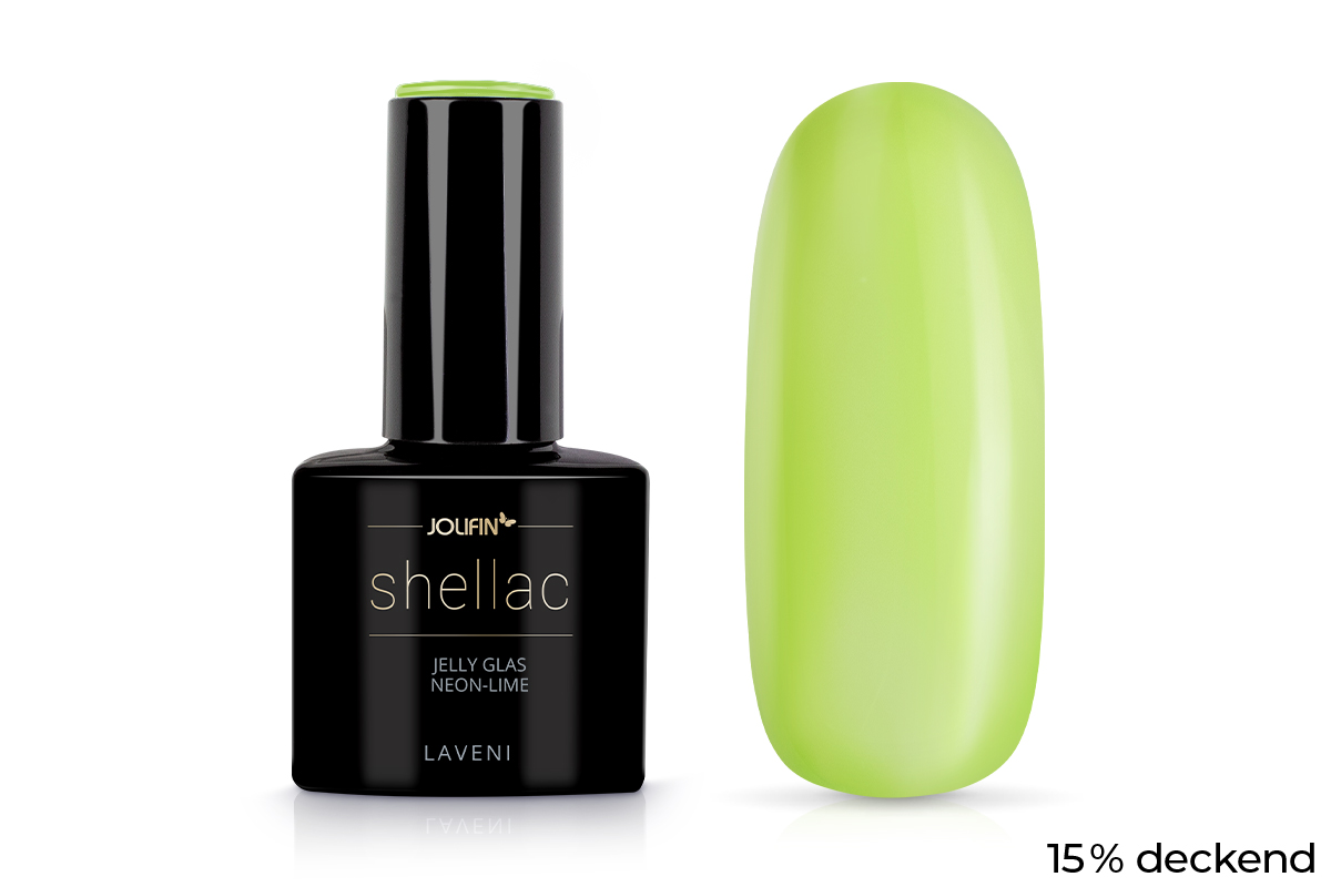 Jolifin LAVENI Shellac - Jelly Glas neon-lime 10ml