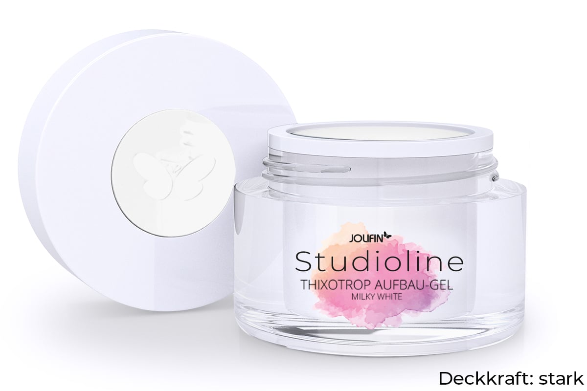 Jolifin Studioline - Aufbau-Gel Thixotrop milky white 30ml