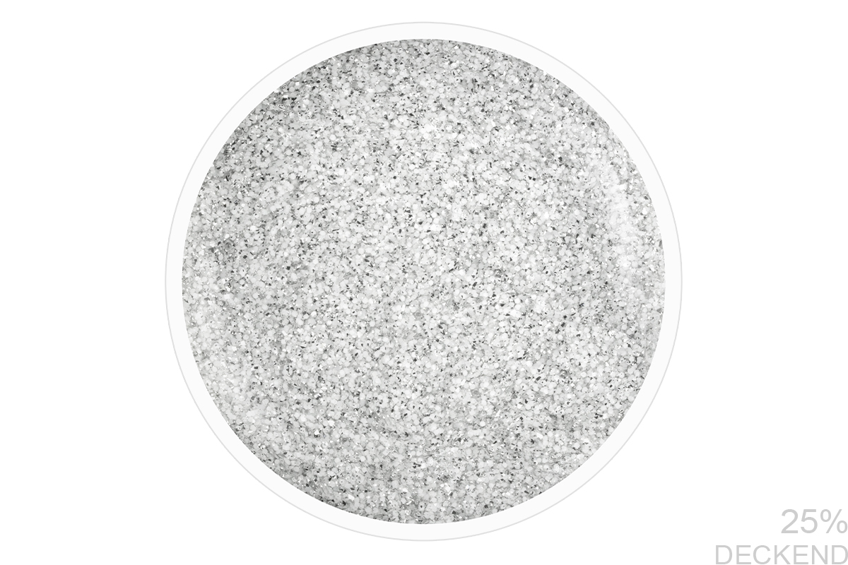 Jolifin LAVENI Shellac - silver-white Glitter 10ml