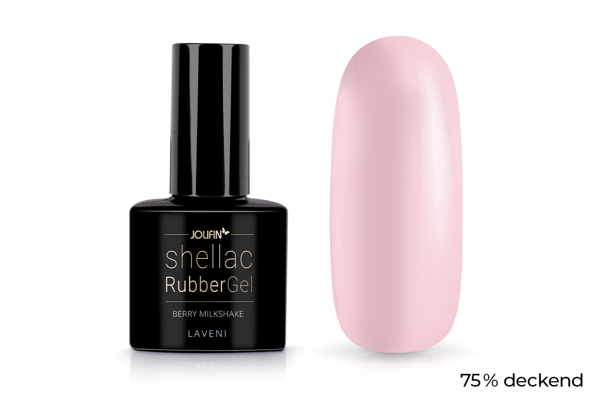 Jolifin LAVENI Shellac RubberGel - berry milkshake 10ml