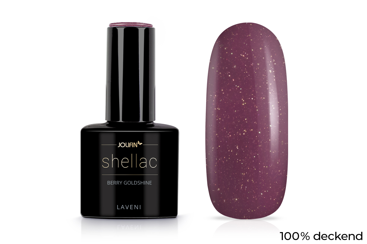 Jolifin LAVENI Shellac - berry goldshine 10ml