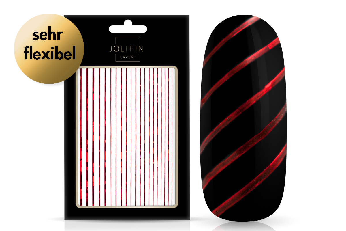 Jolifin LAVENI XL Sticker - Stripes Hologramm red