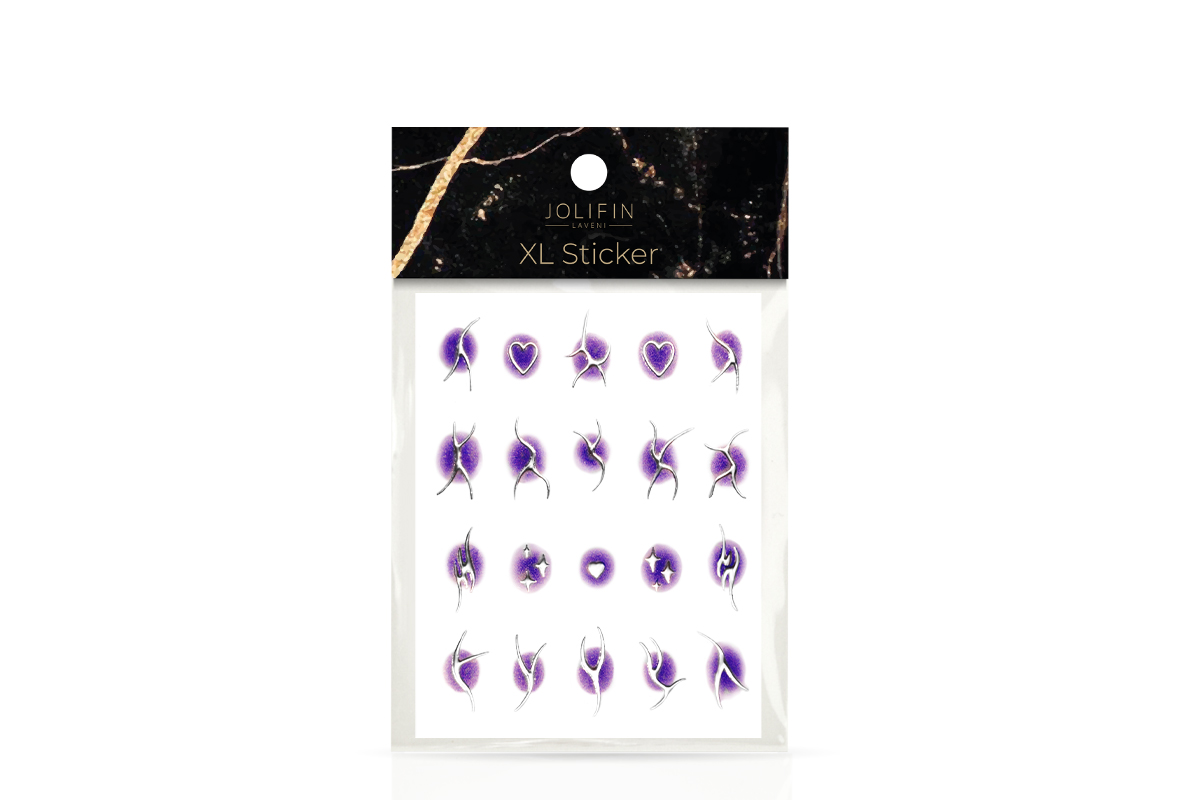 Jolifin LAVENI XL Sticker - silver aura purple