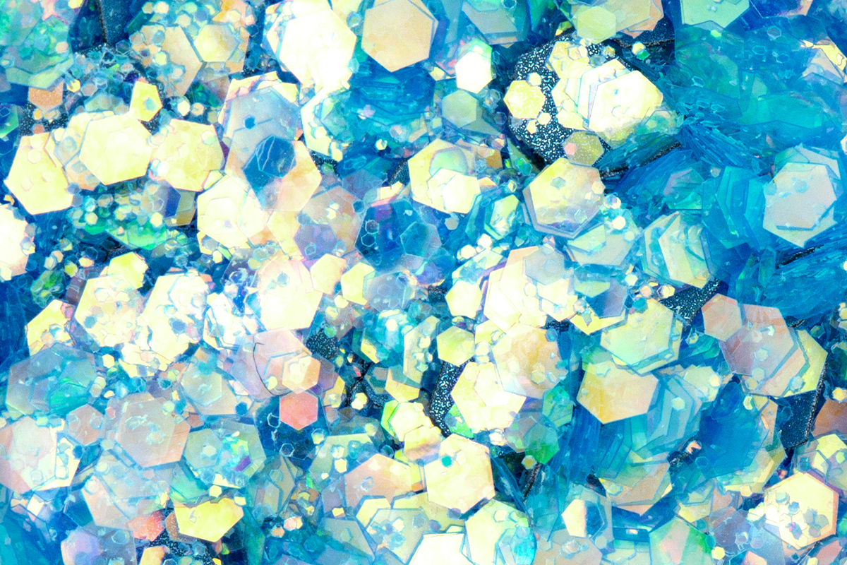 Jolifin Neon Aurora Glitter - blue