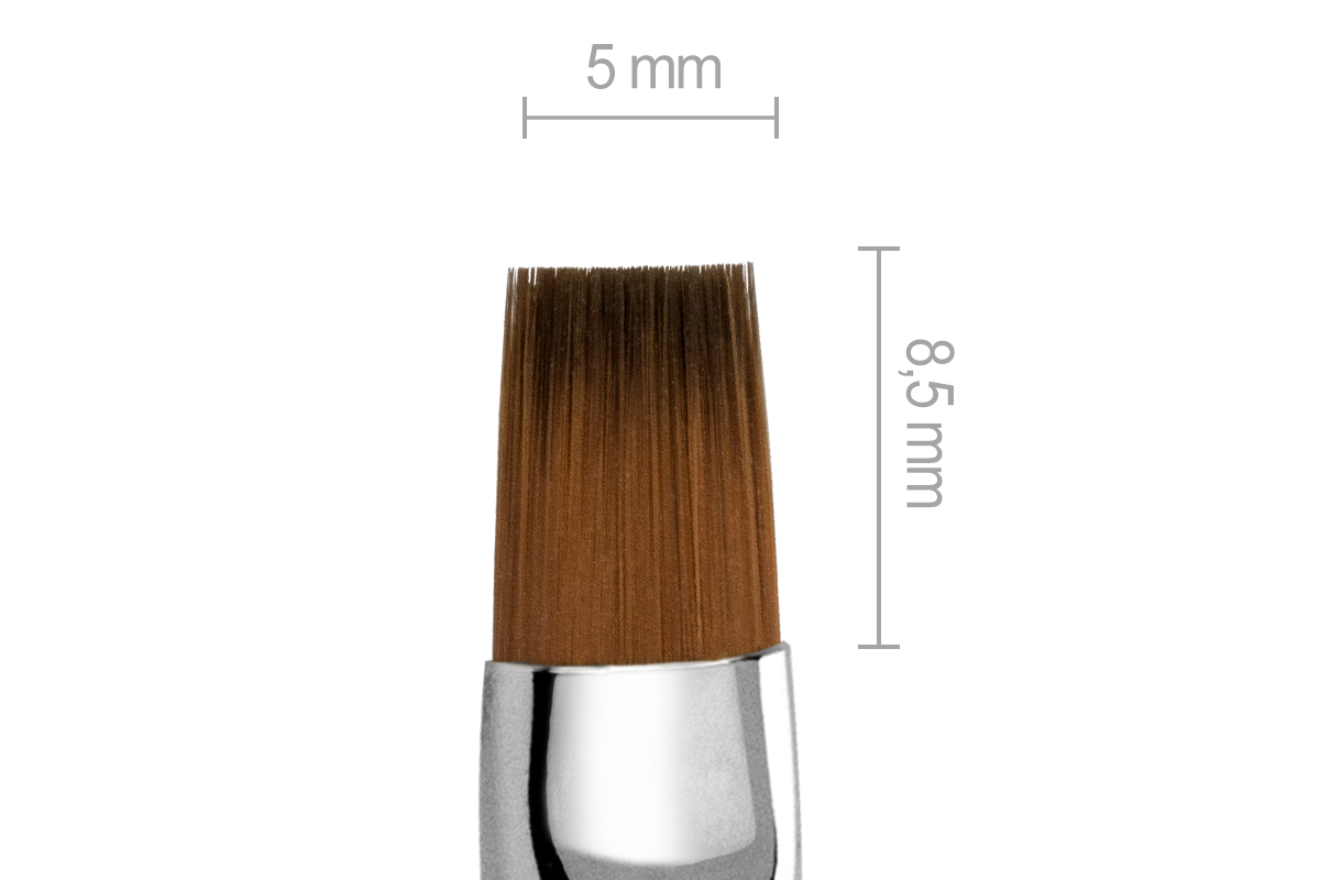 Jolifin White Glitter Gel Brush straight size 6