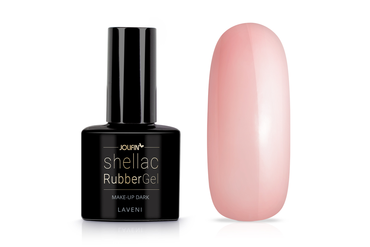 Jolifin LAVENI Shellac RubberGel - make-up dark 10ml