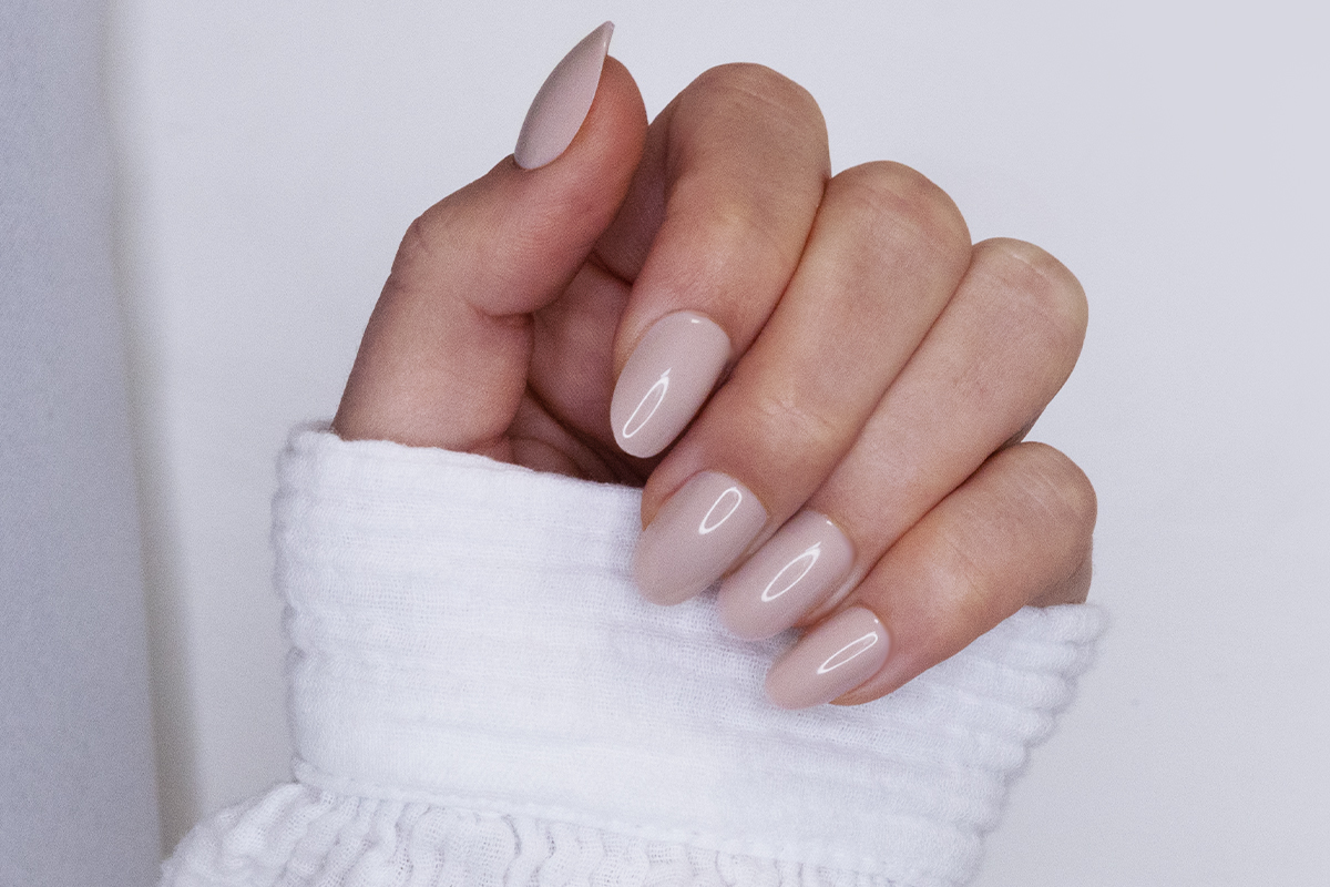 Jolifin SoftGel PressOns - short round - nude-brown