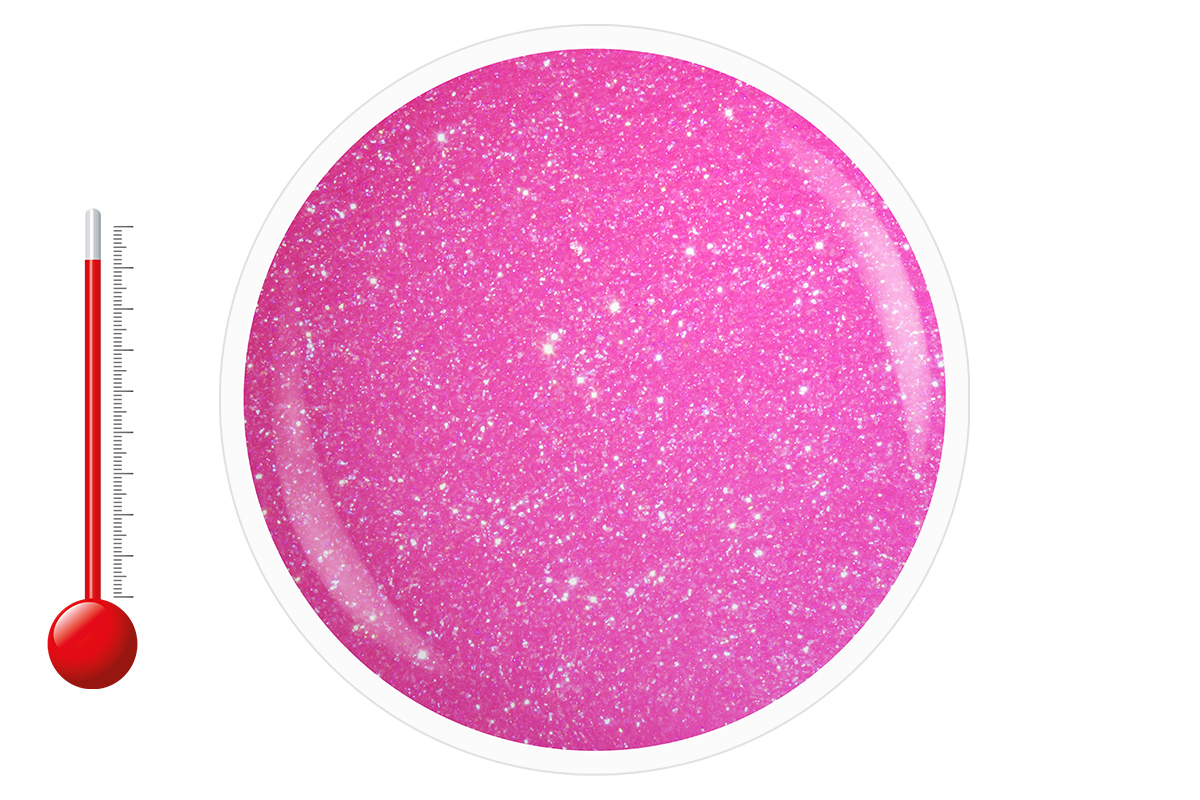 Jolifin Thermo Farbgel hot pink glitter 5ml