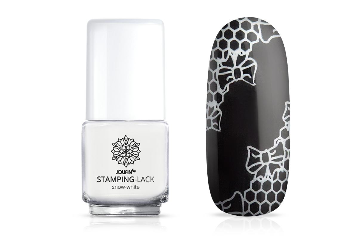 Jolifin Stamping-Lack - snow-white 12ml