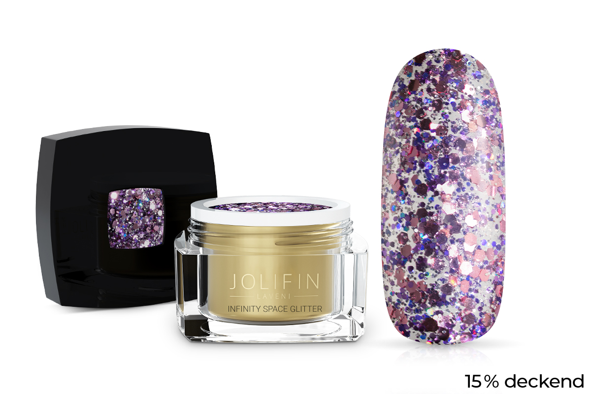 Jolifin LAVENI Farbgel - infinity space Glitter 5ml