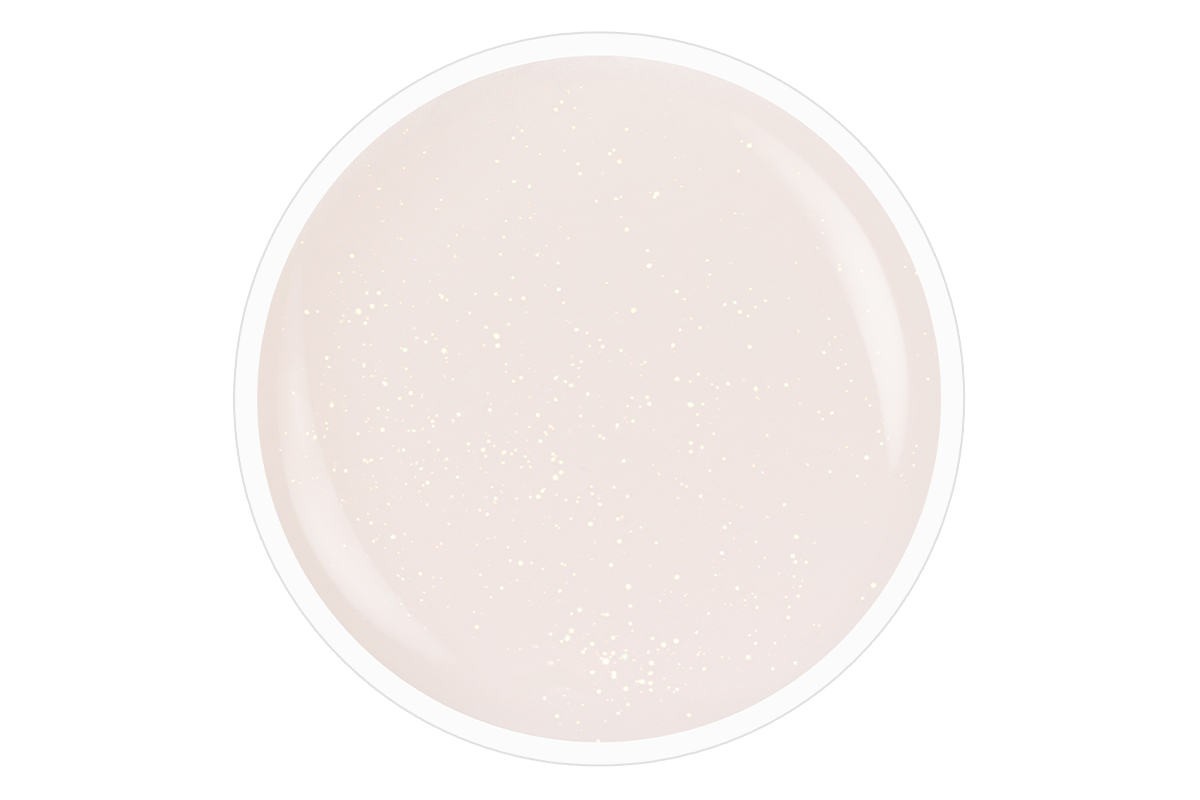 Jolifin LAVENI Shellac - milky white silver Glimmer 10ml
