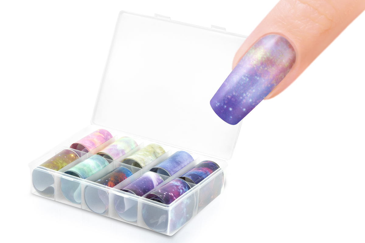 Jolifin Transfer-Nagelfolien Box - Galaxy