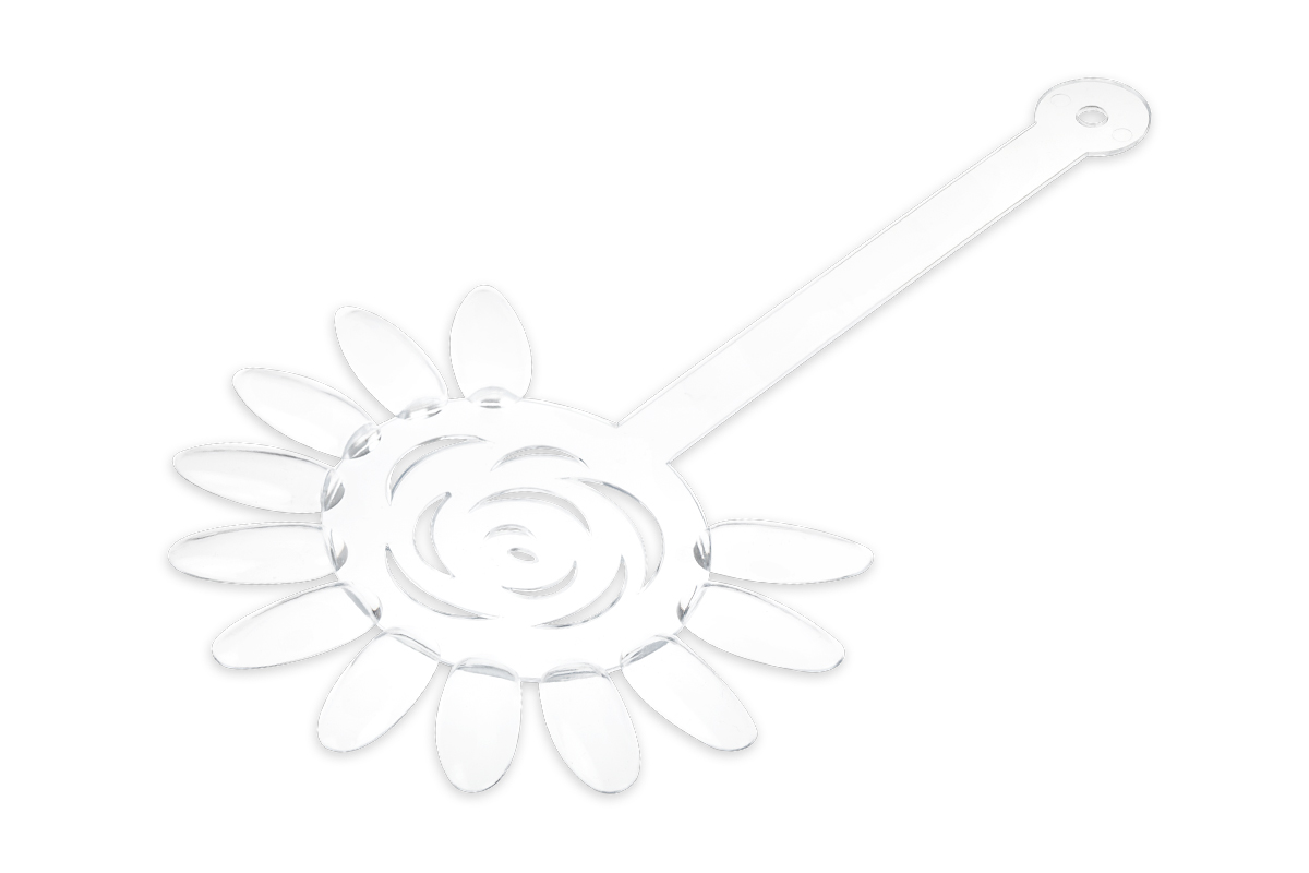 Jolifin presentation display flower - set of 5 clear