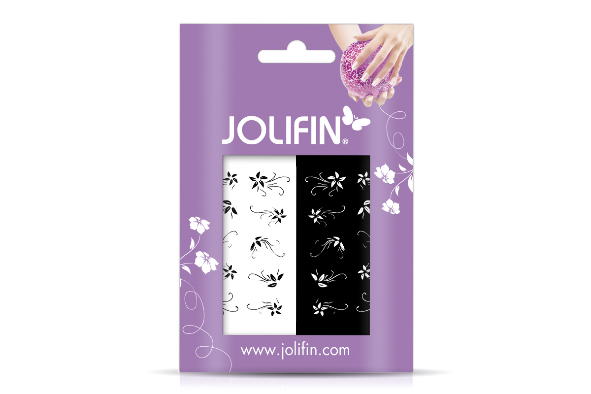 Jolifin Nailart Tattoo black and white Nr. 4