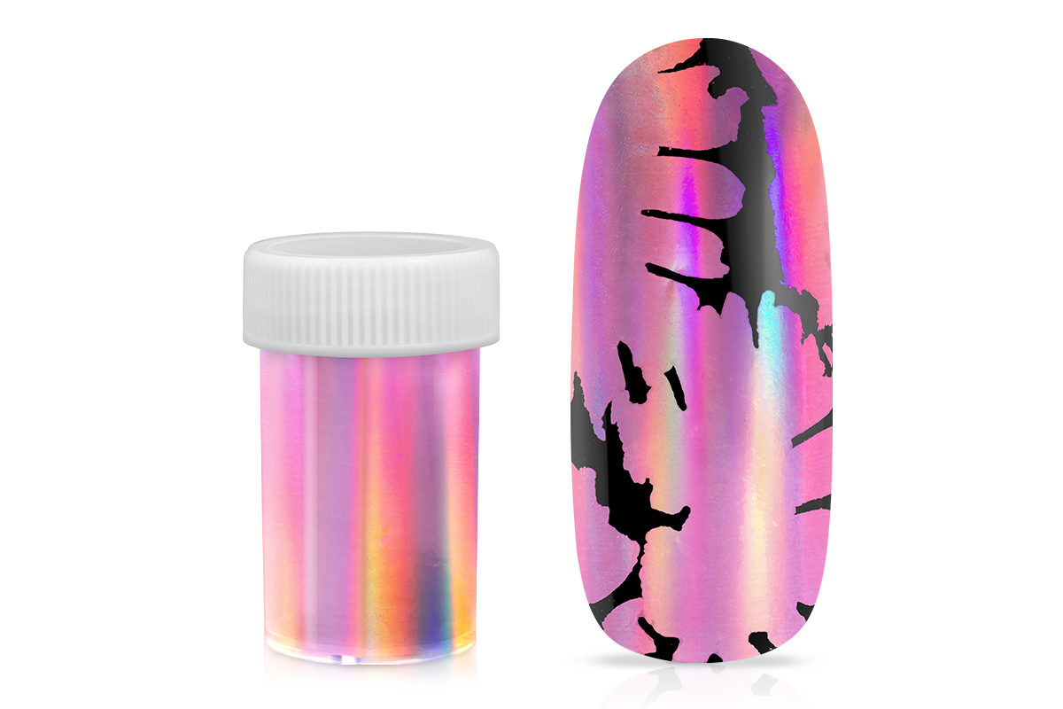 Jolifin Transfer Nagelfolie XL - Chrome unicorn rosy